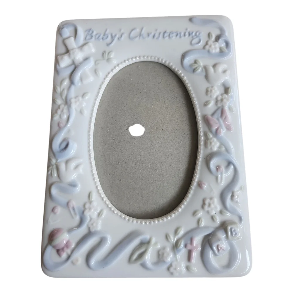 Baby's Christening Photo Frame by Russ